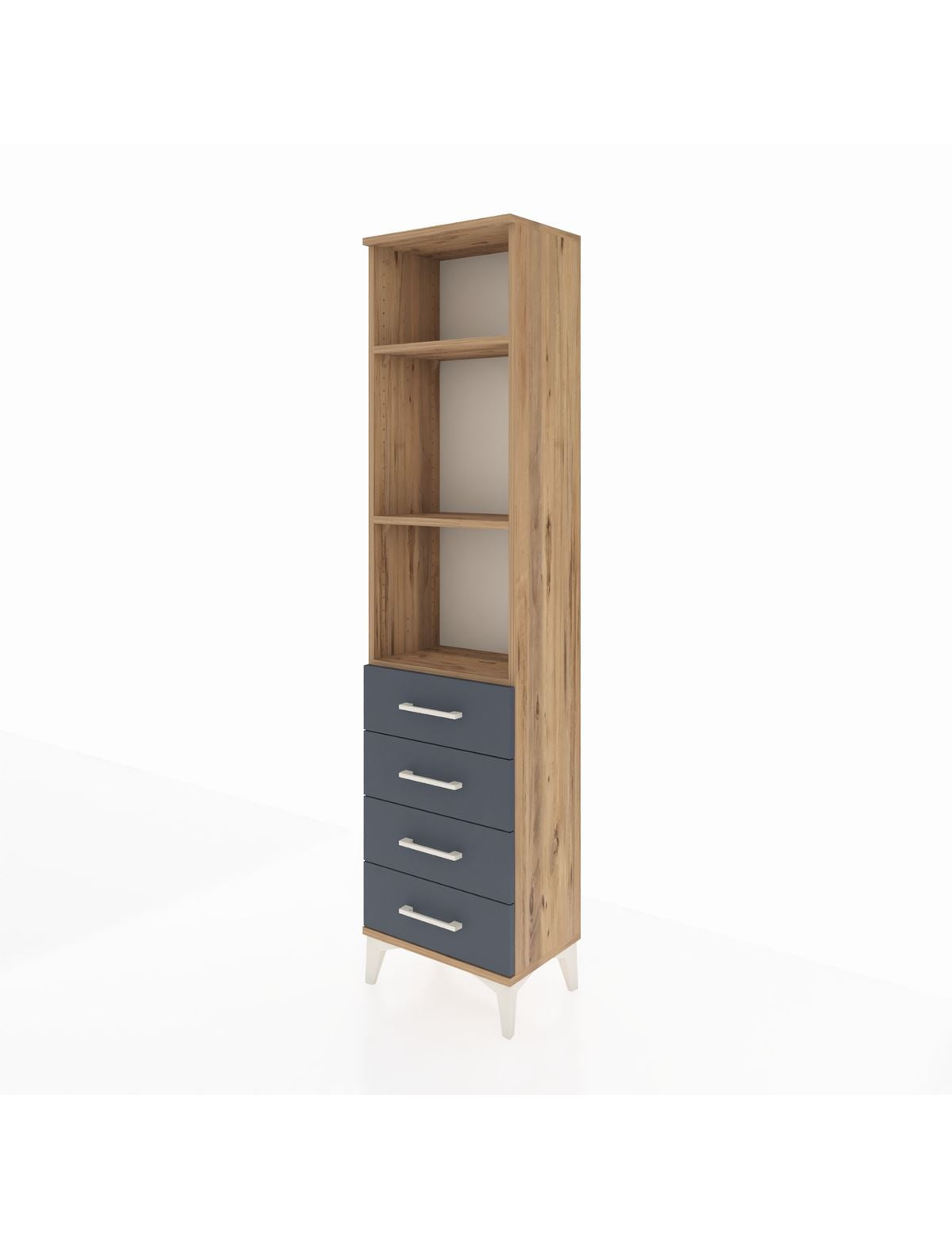 Arges Dolap 3 Raflı 4 Çekmeceli 44x30x182 - S22M036V8A