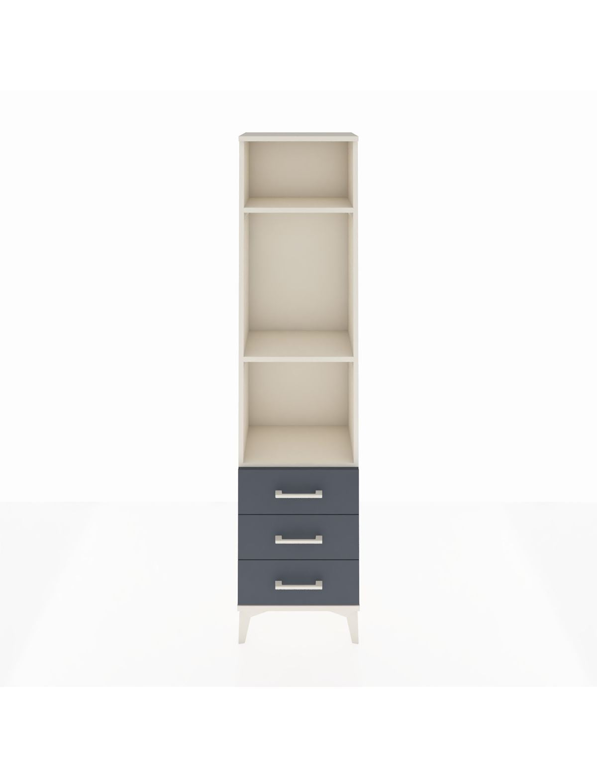 Arges Dolap 3 Raflı 3 Çekmeceli 44x30x182 Aytaşı-Antrasit