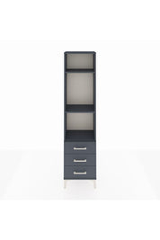 Arges Dolap 3 Raflı 3 Çekmeceli 44x30x182 Antrasit-Antrasit