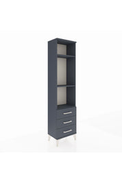 Arges Dolap 3 Raflı 3 Çekmeceli 44x30x182 Antrasit-Antrasit