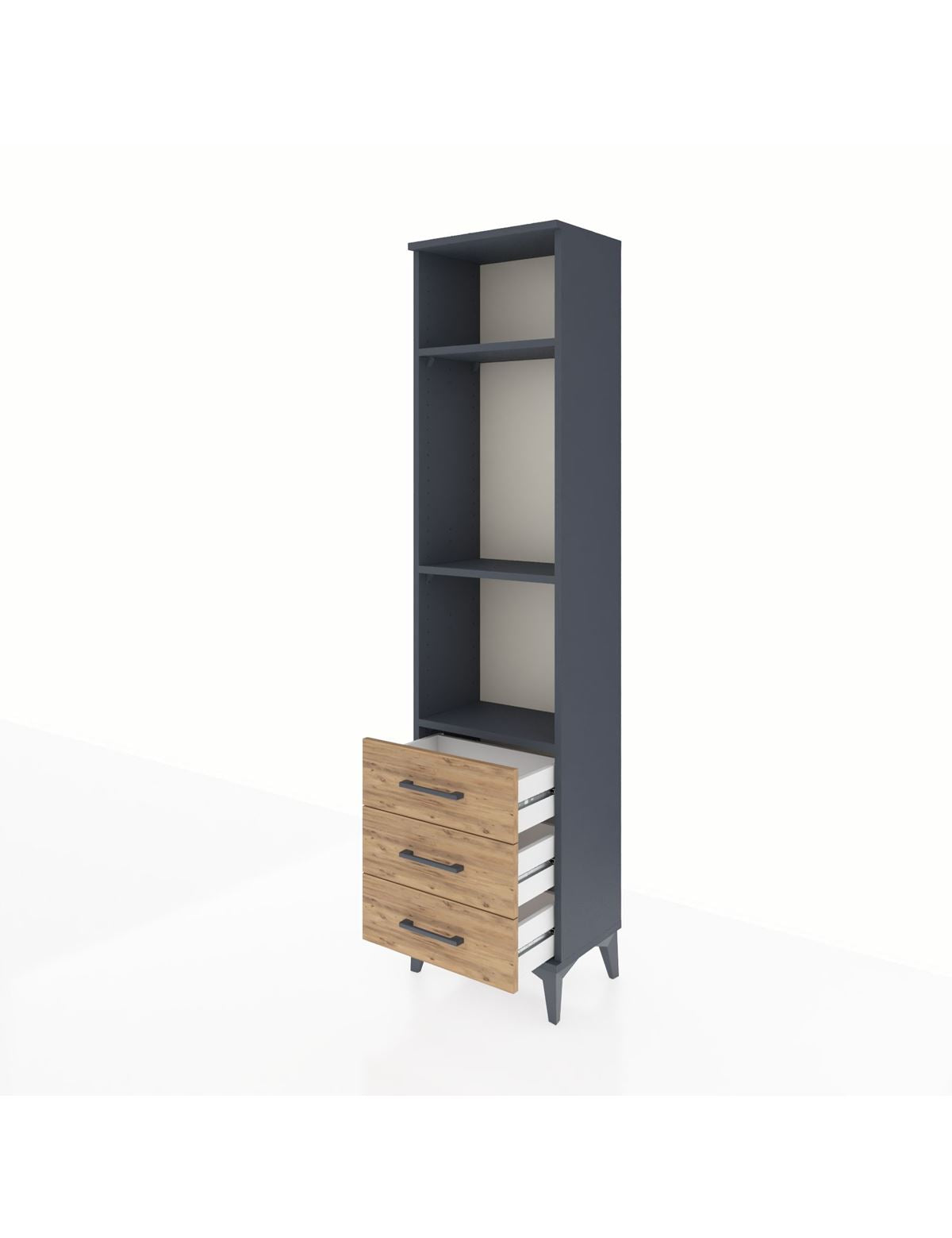 Arges Dolap 3 Raflı 3 Çekmeceli 44x30x182 - S22M037V6A