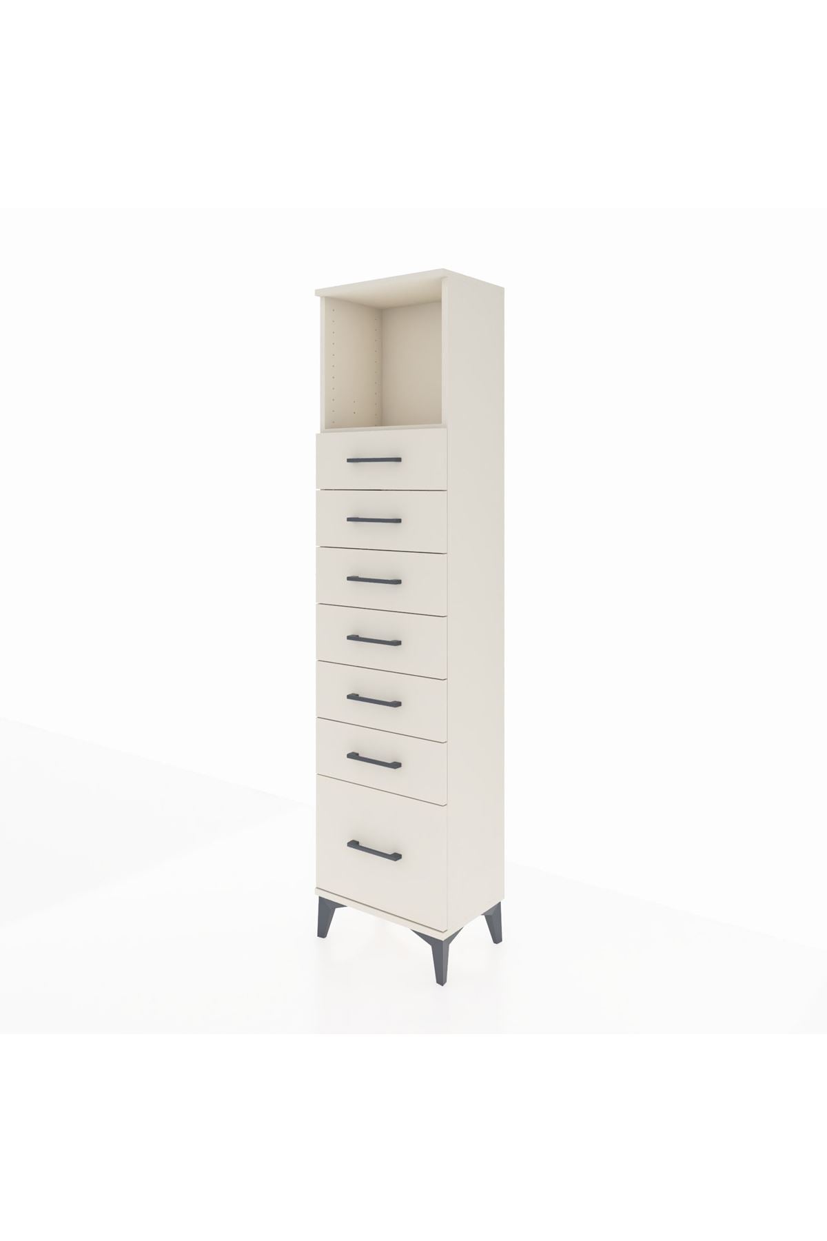 Arges Dolap Tek Raflı 7 Çekmeceli 44x30x182 Aytaşı-Aytaşı