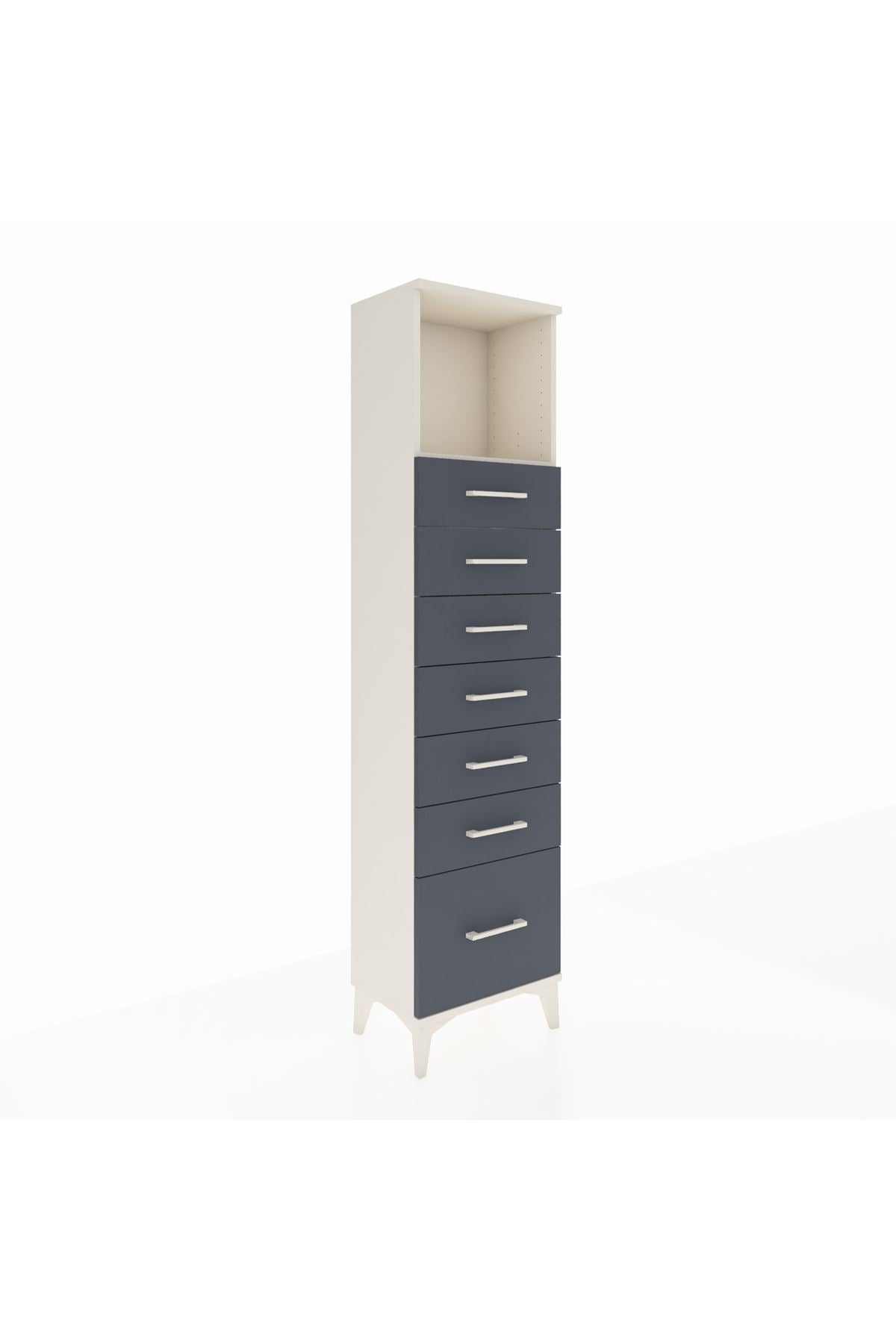 Arges Dolap Tek Raflı 7 Çekmeceli 44x30x182 - S22M038V2A