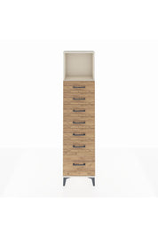 Arges Dolap Tek Raflı 7 Çekmeceli 44x30x182 Aytaşı-Çam