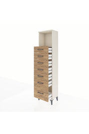 Arges Dolap Tek Raflı 7 Çekmeceli 44x30x182 - S22M038V3A