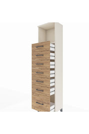 Arges Dolap Tek Raflı 7 Çekmeceli 44x30x182 - S22M038V3A