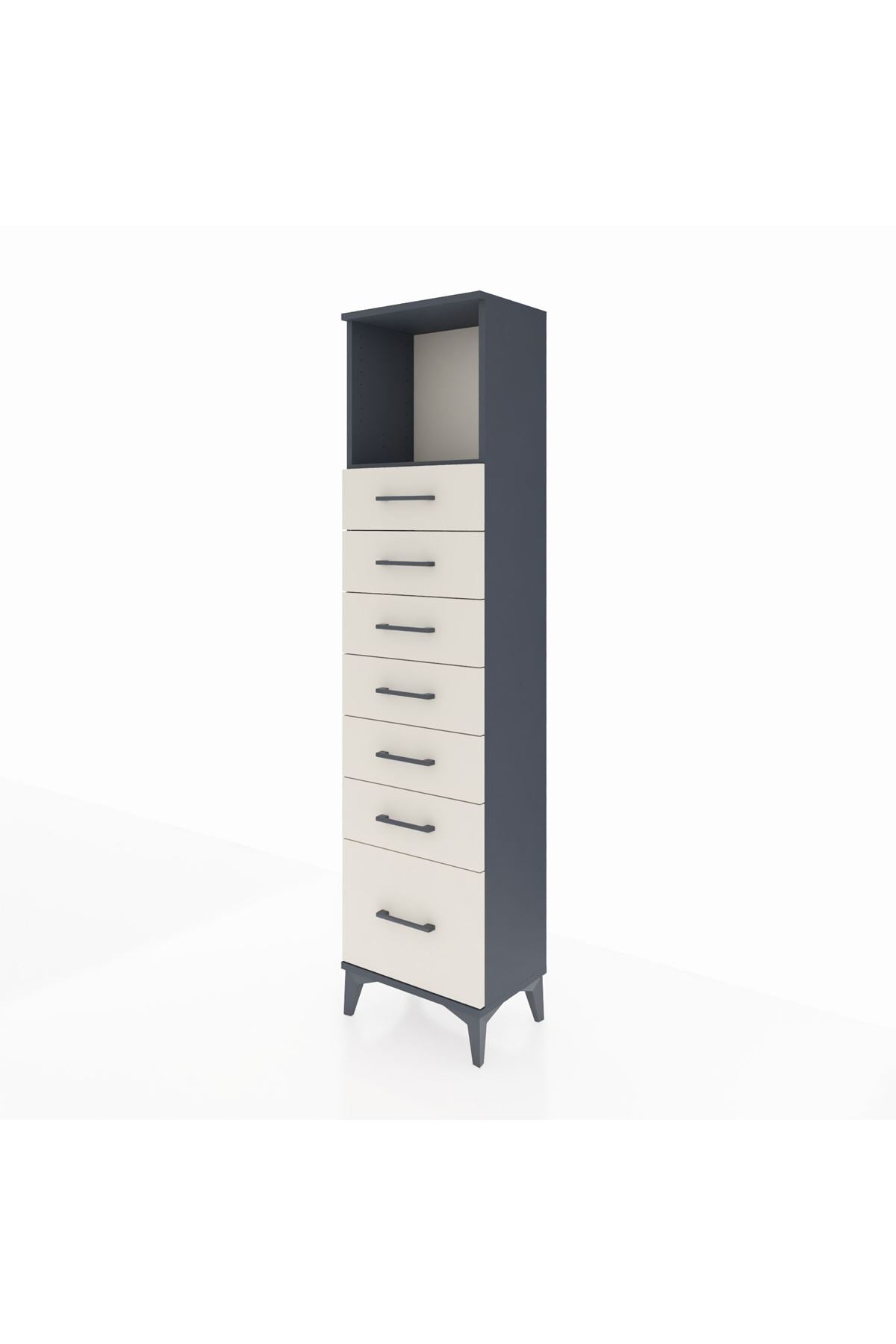 Arges Dolap Tek Raflı 7 Çekmeceli 44x30x182 - S22M038V4A