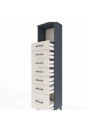 Arges Dolap Tek Raflı 7 Çekmeceli 44x30x182 - S22M038V4A