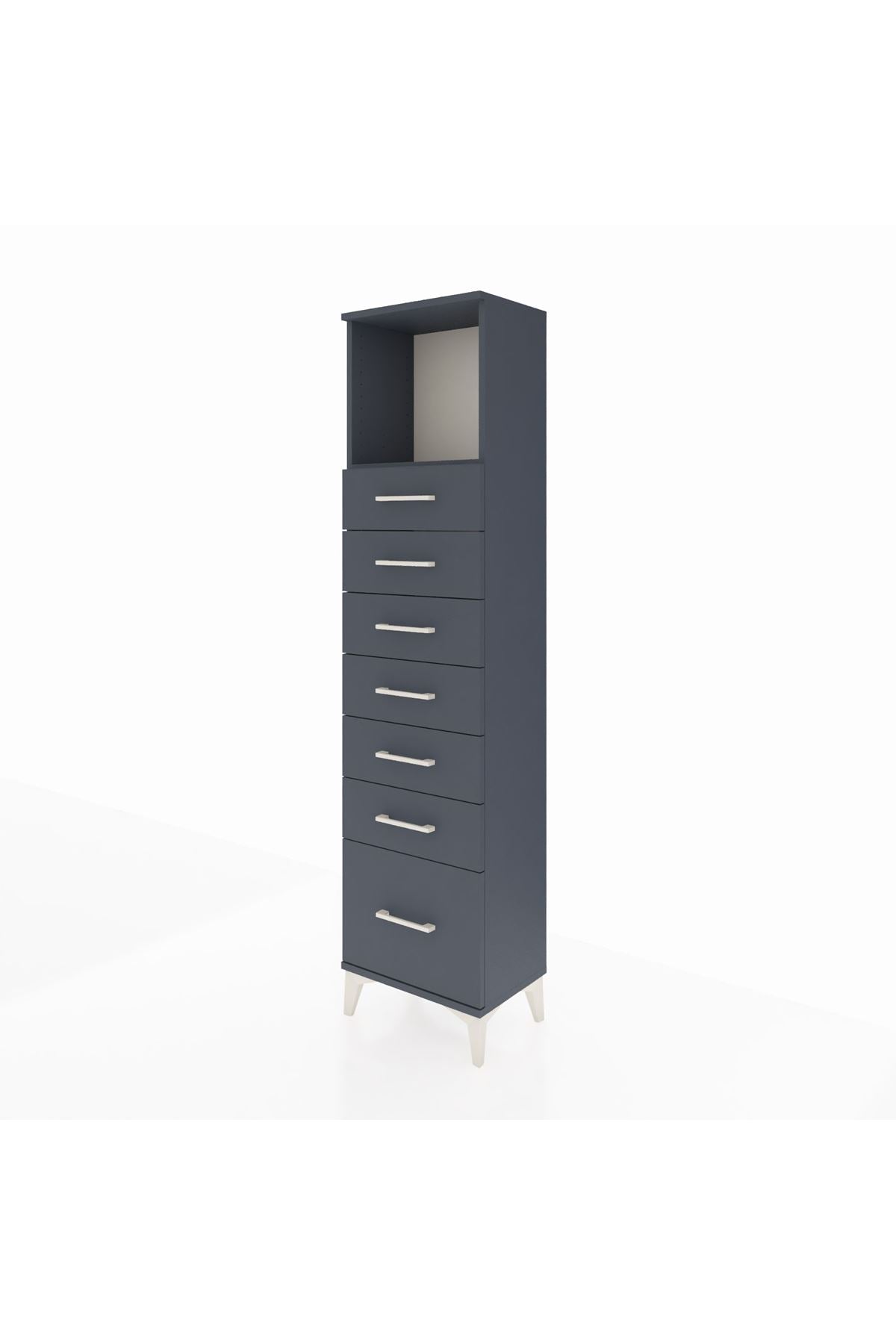 Arges Dolap Tek Raflı 7 Çekmeceli 44x30x182 - S22M038V5A