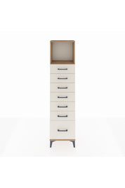 Arges Dolap Tek Raflı 7 Çekmeceli 44x30x182 Çam-Aytaşı