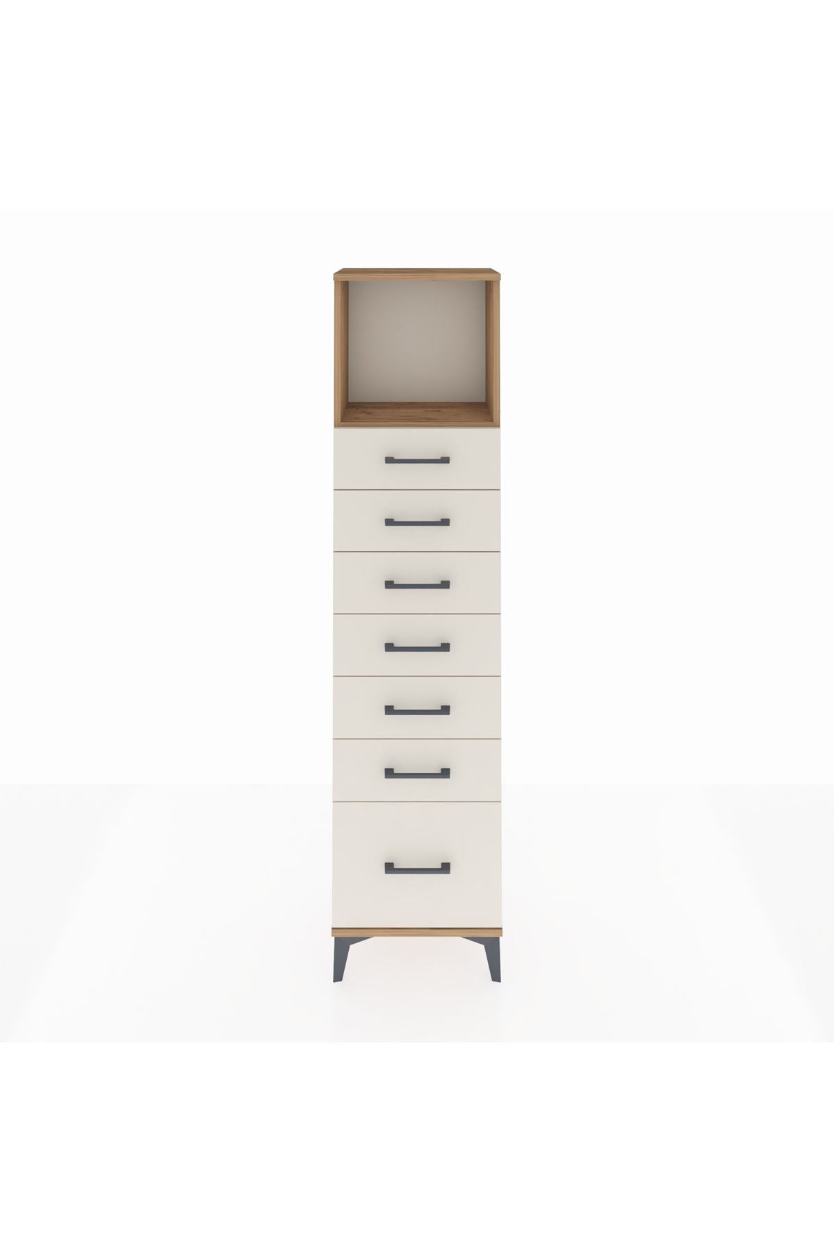 Arges Dolap Tek Raflı 7 Çekmeceli 44x30x182 - S22M038V7A