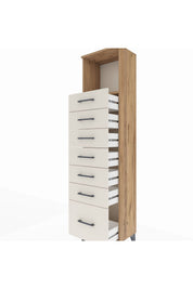 Arges Dolap Tek Raflı 7 Çekmeceli 44x30x182 - S22M038V7A
