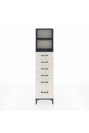 Arges Dolap 2 Raflı 6 Çekmeceli 44x30x182 Antrasit-Aytaşı