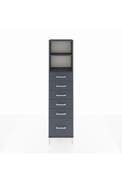 Arges Dolap 2 Raflı 6 Çekmeceli 44x30x182 Antrasit-Antrasit