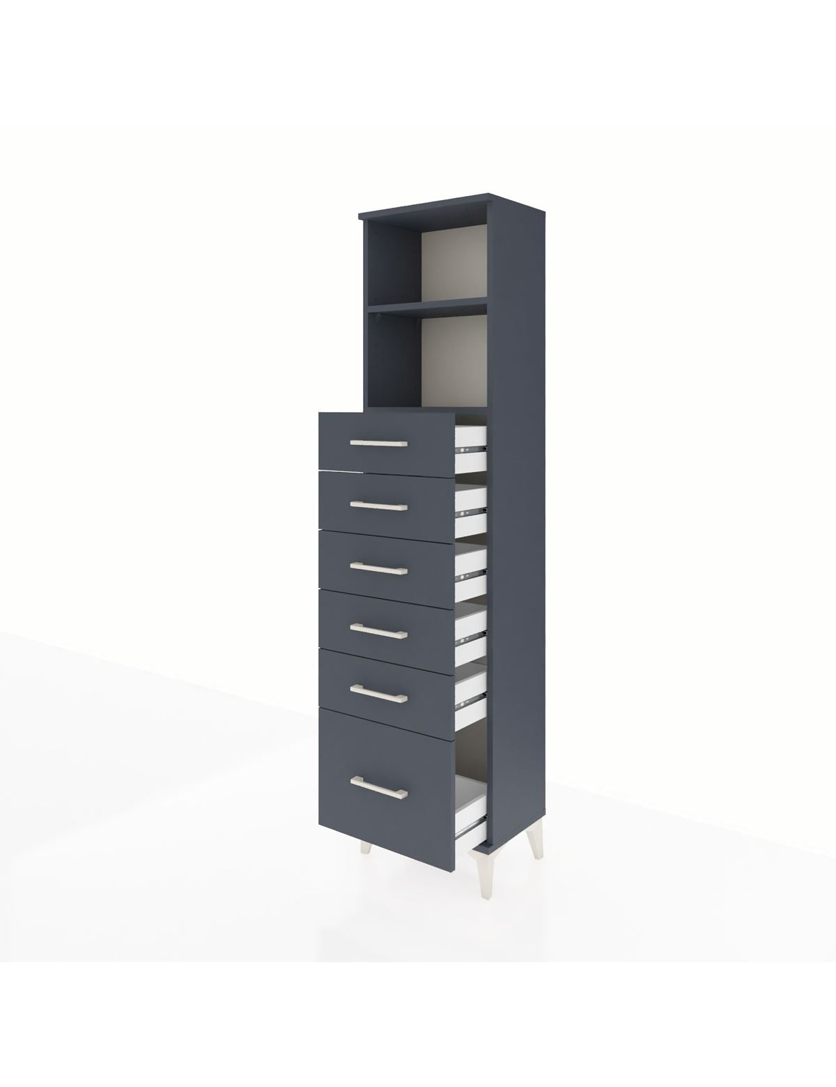 Arges Dolap 2 Raflı 6 Çekmeceli 44x30x182 - S22M039V5A