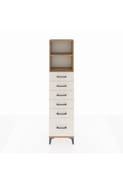 Arges Dolap 2 Raflı 6 Çekmeceli 44x30x182 Çam-Aytaşı