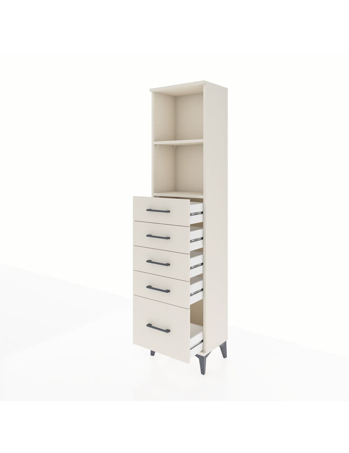 Arges Dolap 2 Raflı 5 Çekmeceli 44x30x182 - S22M040V1A
