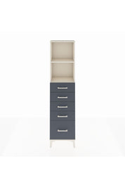 Arges Dolap 2 Raflı 5 Çekmeceli 44x30x182 Aytaşı-Antrasit