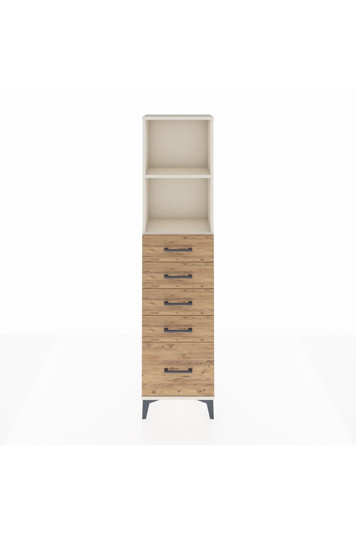 Arges Dolap 2 Raflı 5 Çekmeceli 44x30x182 Aytaşı-Çam