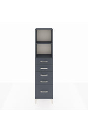 Arges Dolap 2 Raflı 5 Çekmeceli 44x30x182 Antrasit-Antrasit