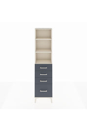 Arges Dolap 3 Raflı 4 Çekmeceli 44x30x182 Aytaşı-Antrasit