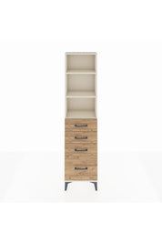 Arges Dolap 3 Raflı 4 Çekmeceli 44x30x182 Aytaşı-Çam