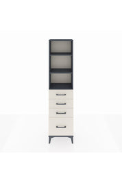 Arges Dolap 3 Raflı 4 Çekmeceli 44x30x182 Antrasit-Aytaşı