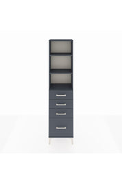 Arges Dolap 3 Raflı 4 Çekmeceli 44x30x182 Antrasit-Antrasit