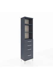 Arges Dolap 3 Raflı 4 Çekmeceli 44x30x182 Antrasit-Antrasit