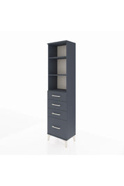 Arges Dolap 3 Raflı 4 Çekmeceli 44x30x182 Antrasit-Antrasit