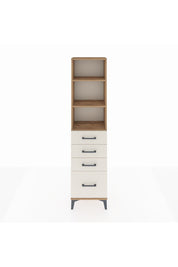 Arges Dolap 3 Raflı 4 Çekmeceli 44x30x182 Çam-Aytaşı