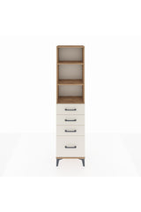 Arges Dolap 3 Raflı 4 Çekmeceli 44x30x182