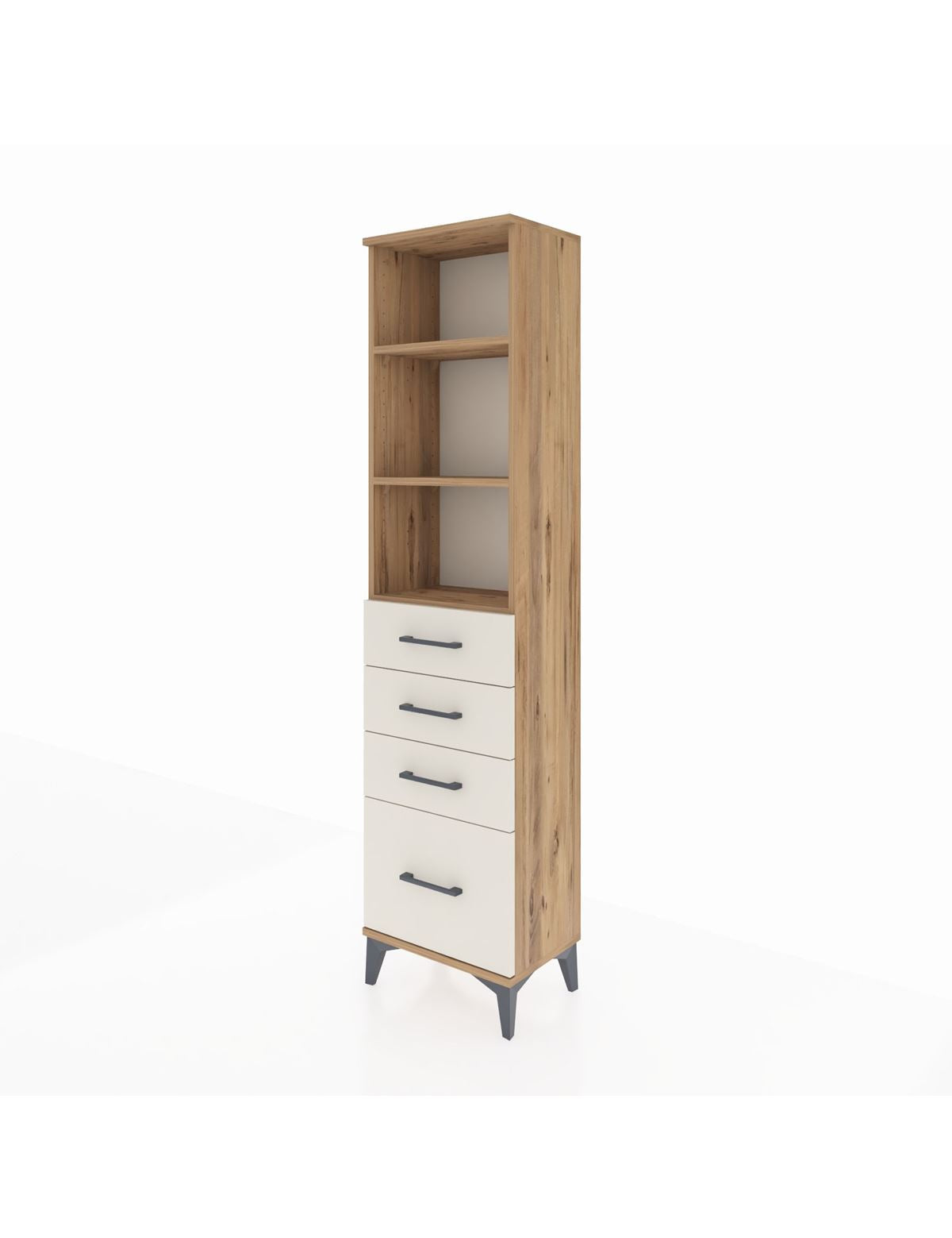 Arges Dolap 3 Raflı 4 Çekmeceli 44x30x182 - S22M041V7A