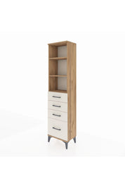 Arges Dolap 3 Raflı 4 Çekmeceli 44x30x182 Çam-Aytaşı