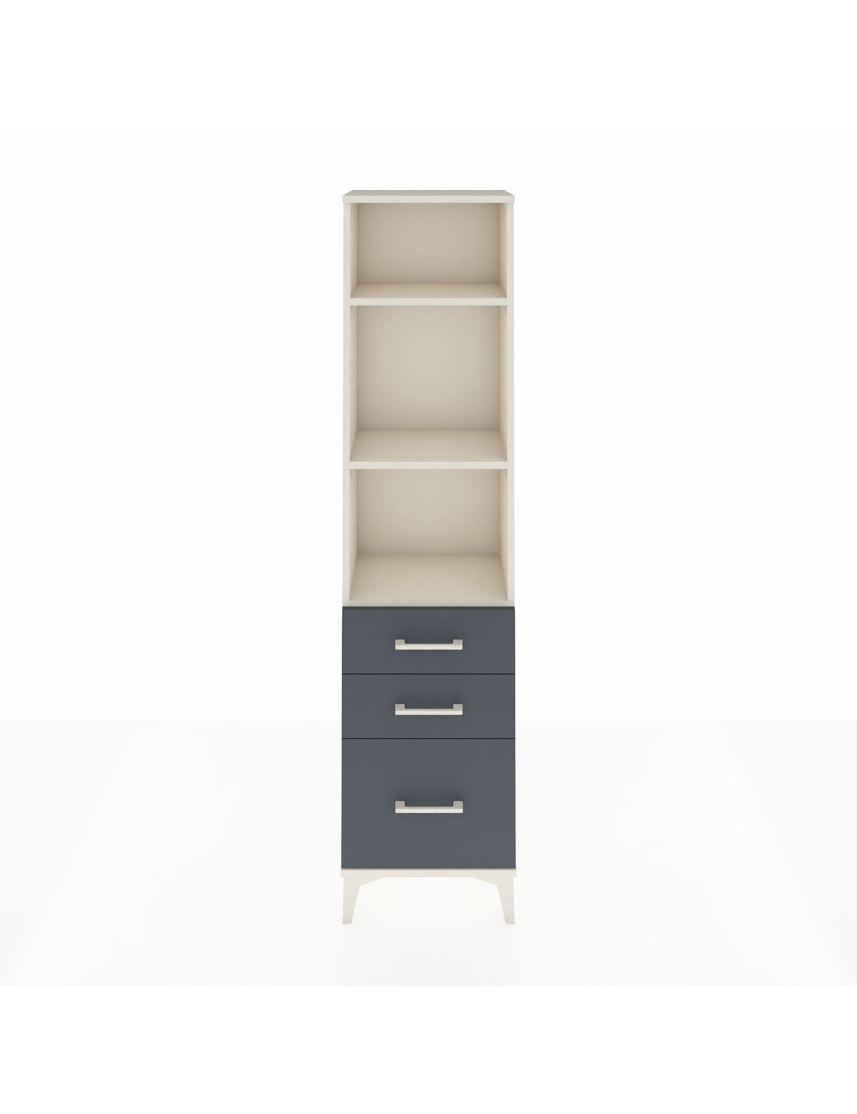 Arges Dolap 3 Raflı 3 Çekmeceli 44x30x182 Aytaşı-Antrasit