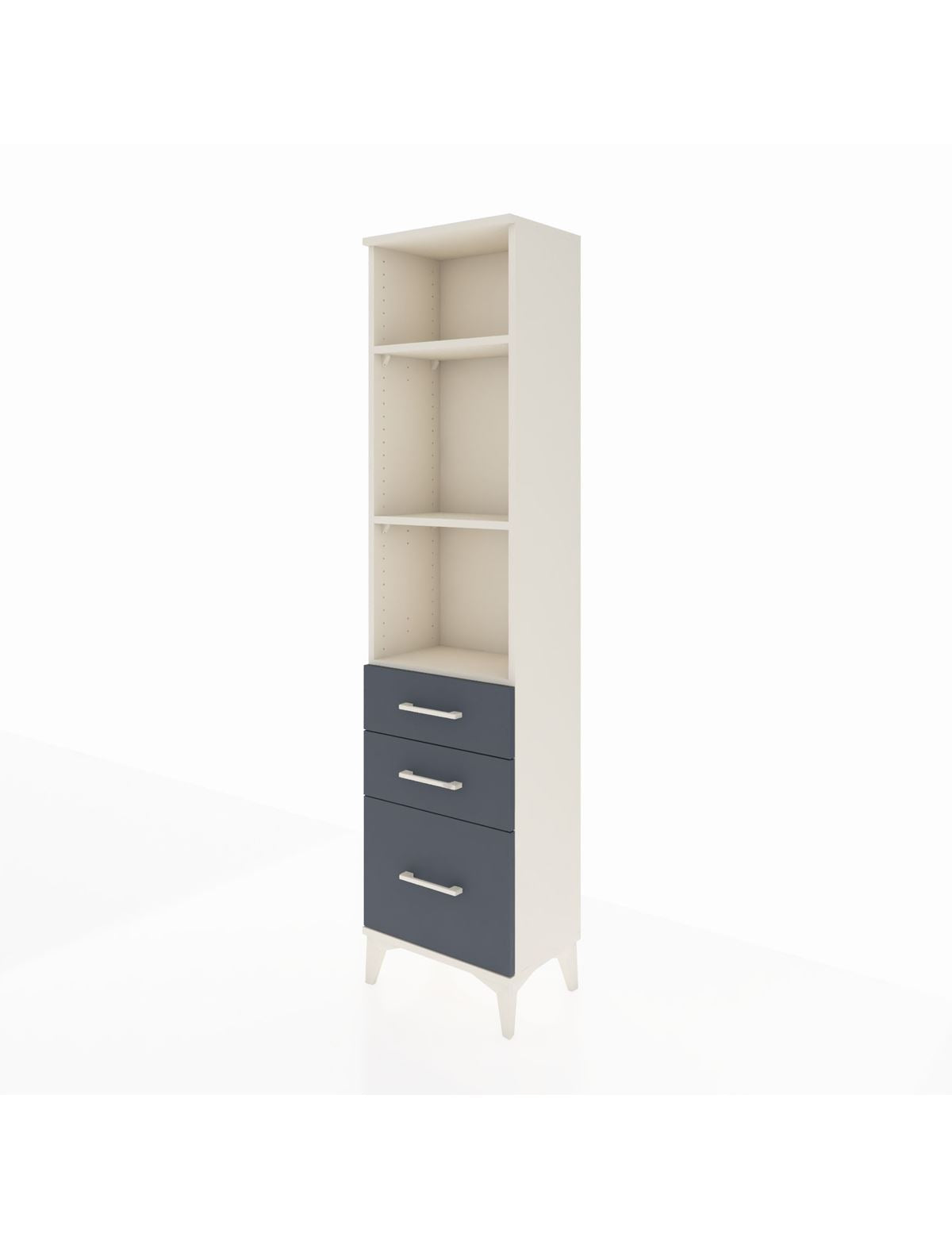 Arges Dolap 3 Raflı 3 Çekmeceli 44x30x182 - S22M042V2A