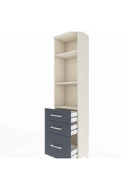 Arges Dolap 3 Raflı 3 Çekmeceli 44x30x182 Aytaşı-Antrasit