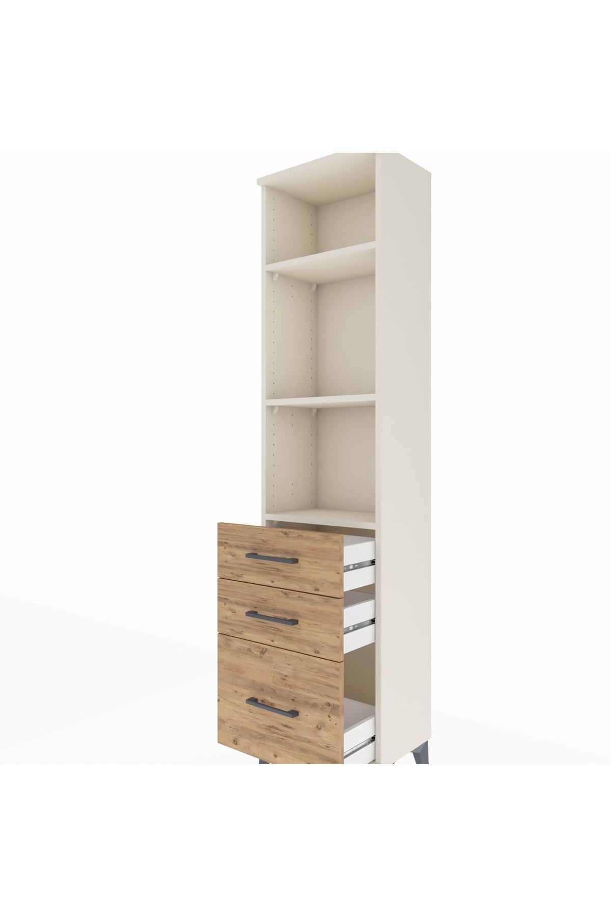 Arges Dolap 3 Raflı 3 Çekmeceli 44x30x182 Aytaşı-Çam