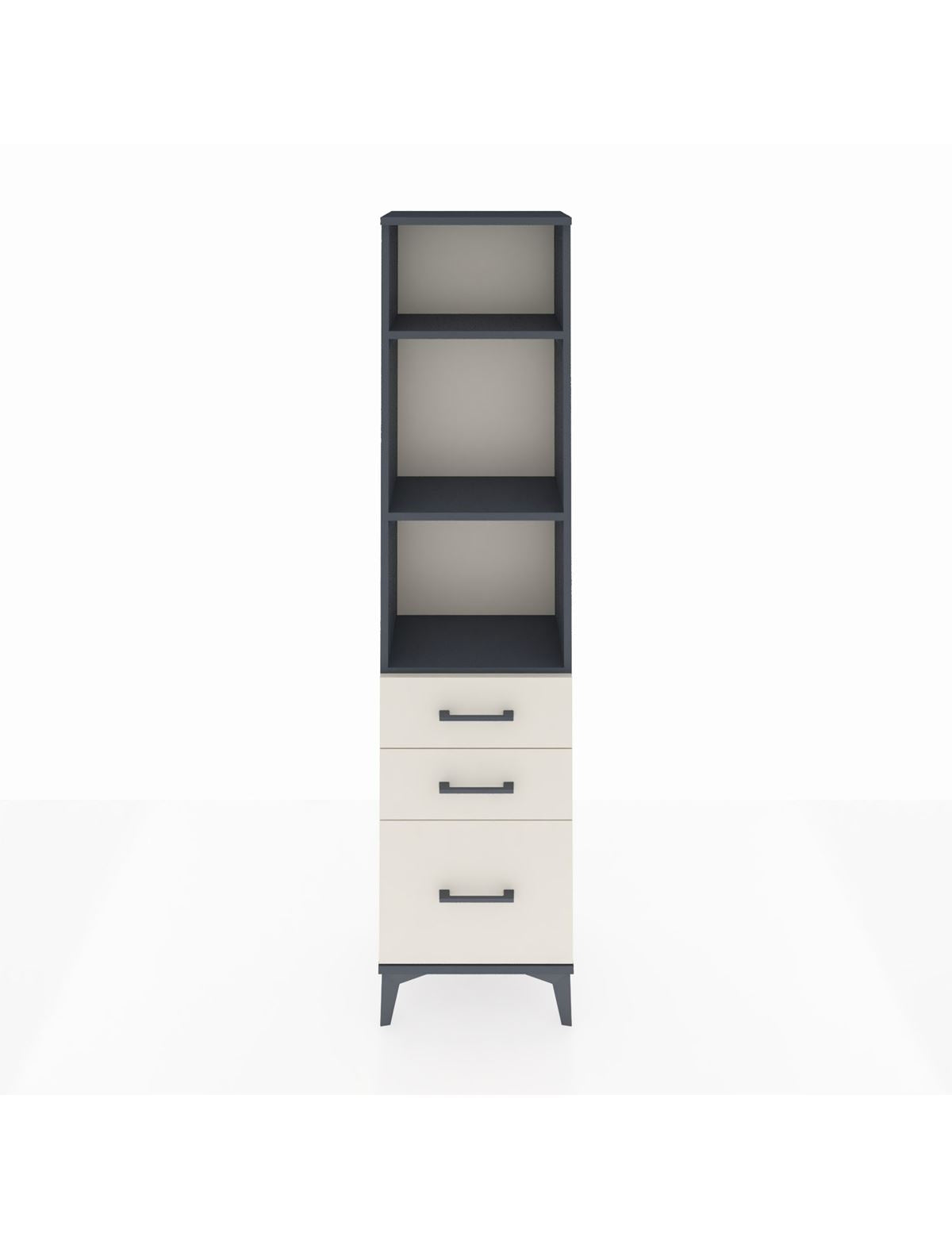 Arges Dolap 3 Raflı 3 Çekmeceli 44x30x182 Antrasit-Aytaşı