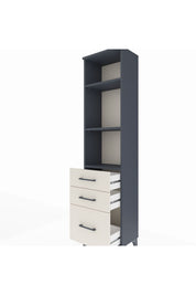 Arges Dolap 3 Raflı 3 Çekmeceli 44x30x182 Antrasit-Aytaşı