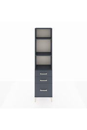 Arges Dolap 3 Raflı 3 Çekmeceli 44x30x182 Antrasit-Antrasit