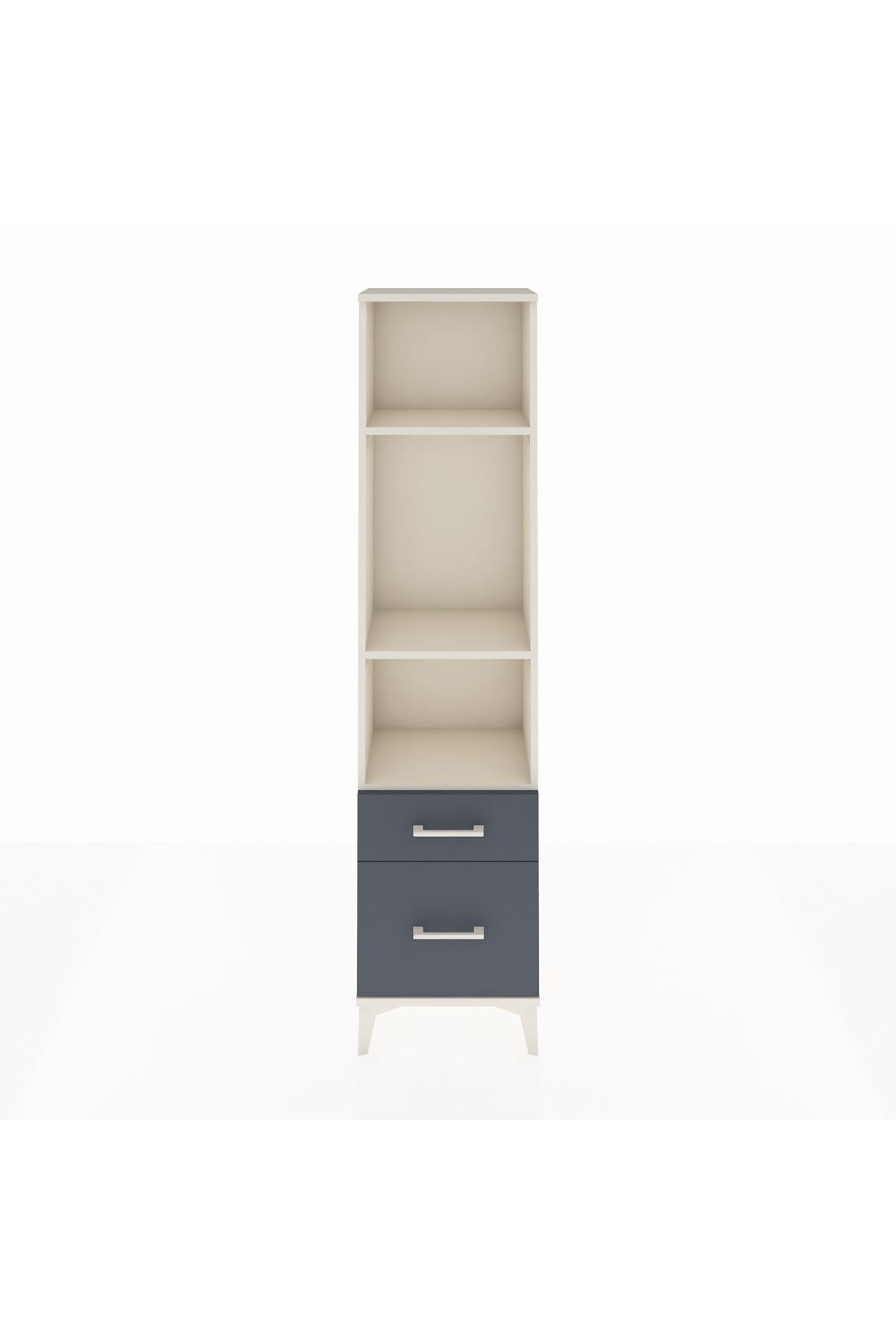 Arges Dolap 3 Raflı 2 Çekmeceli 44x30x182 Aytaşı-Antrasit