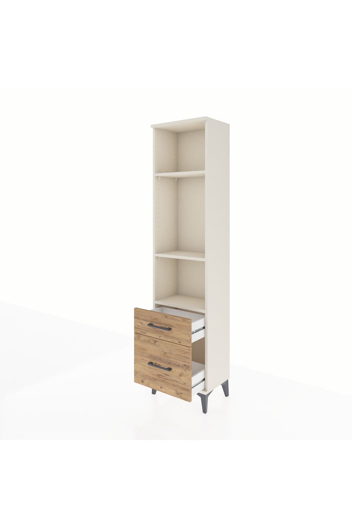 Arges Dolap 3 Raflı 2 Çekmeceli 44x30x182 Aytaşı-Çam