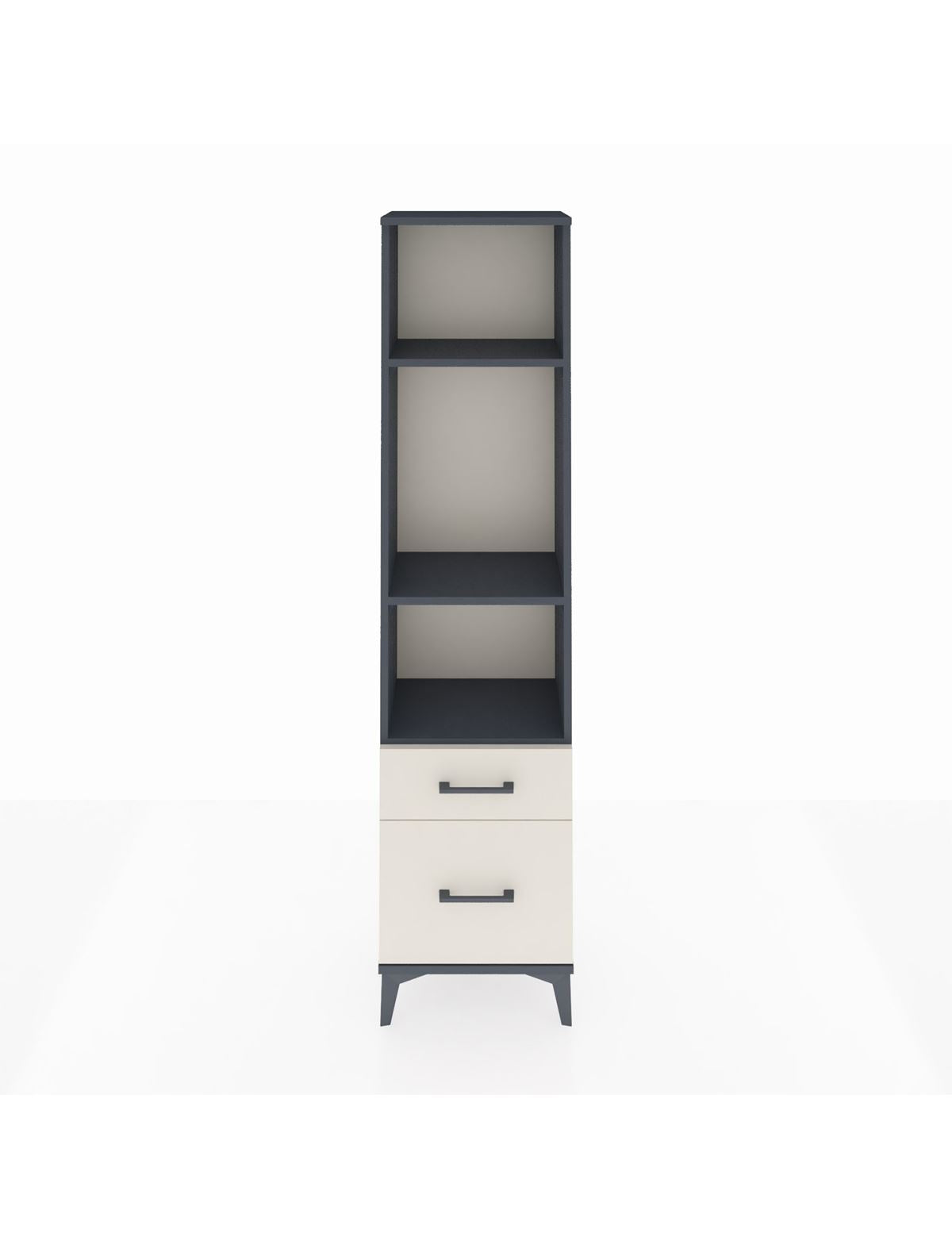 Arges Dolap 3 Raflı 2 Çekmeceli 44x30x182 Antrasit-Aytaşı