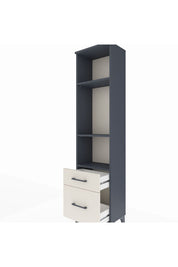 Arges Dolap 3 Raflı 2 Çekmeceli 44x30x182 Antrasit-Aytaşı