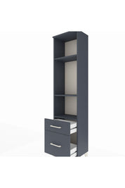 Arges Dolap 3 Raflı 2 Çekmeceli 44x30x182 Antrasit-Antrasit