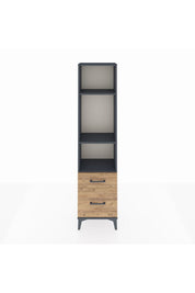 Arges Dolap 3 Raflı 2 Çekmeceli 44x30x182 Antrasit-Çam