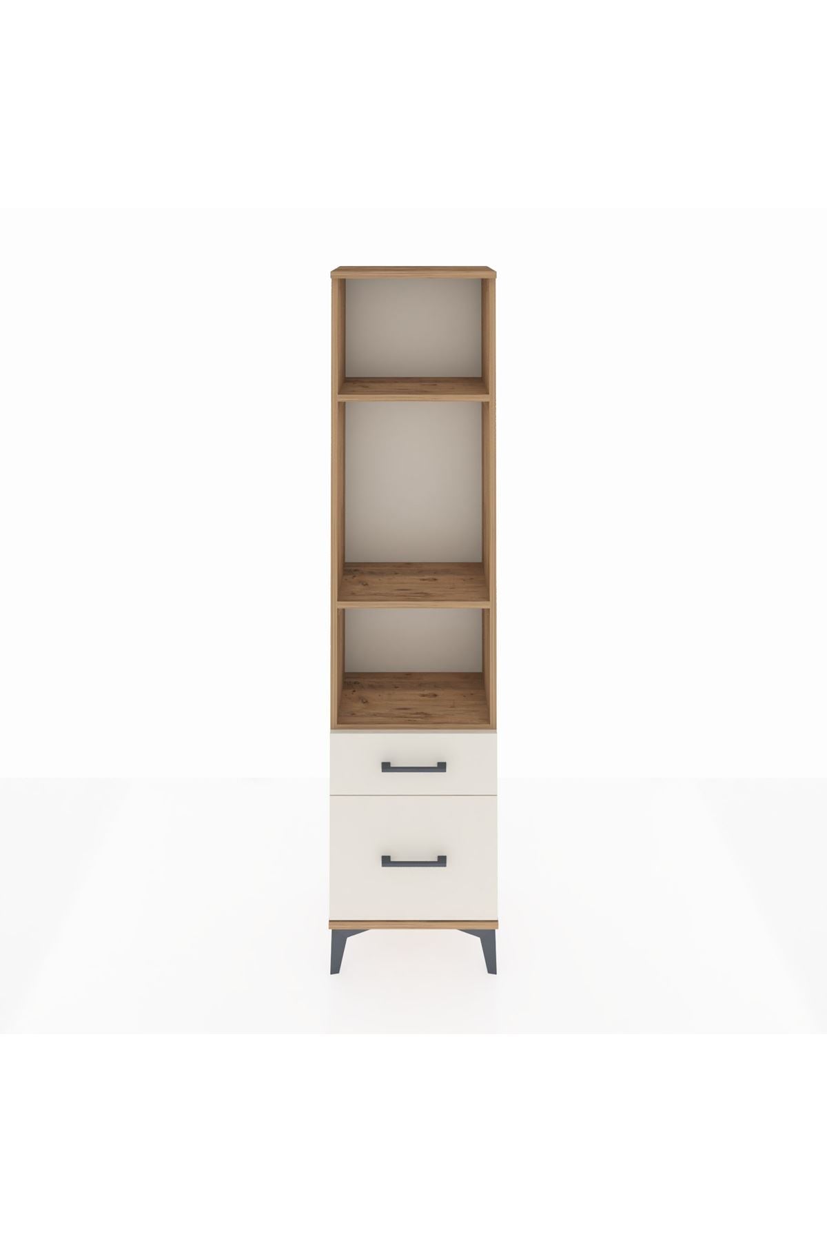 Arges Dolap 3 Raflı 2 Çekmeceli 44x30x182 Çam-Aytaşı