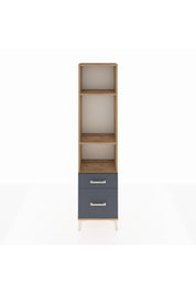 Arges Dolap 3 Raflı 2 Çekmeceli 44x30x182 Çam-Antrasit