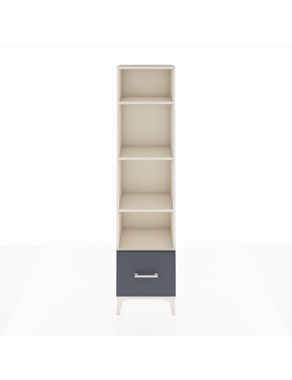 Arges Dolap 4 Raflı Tek Çekmeceli 44x30x182 Aytaşı-Antrasit